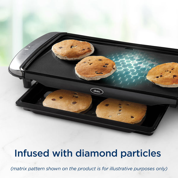 DiamondForce 10-Inch x 20-Inch Nonstick Electric Griddle with Warming Tray