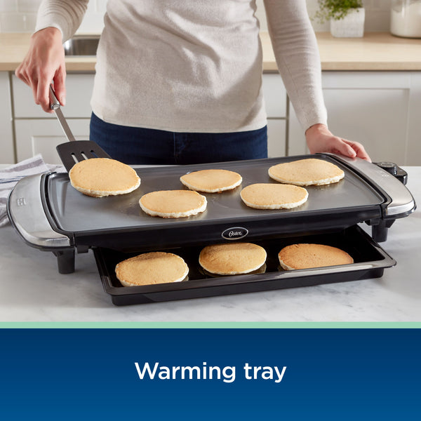 DiamondForce 10-Inch x 20-Inch Nonstick Electric Griddle with Warming Tray