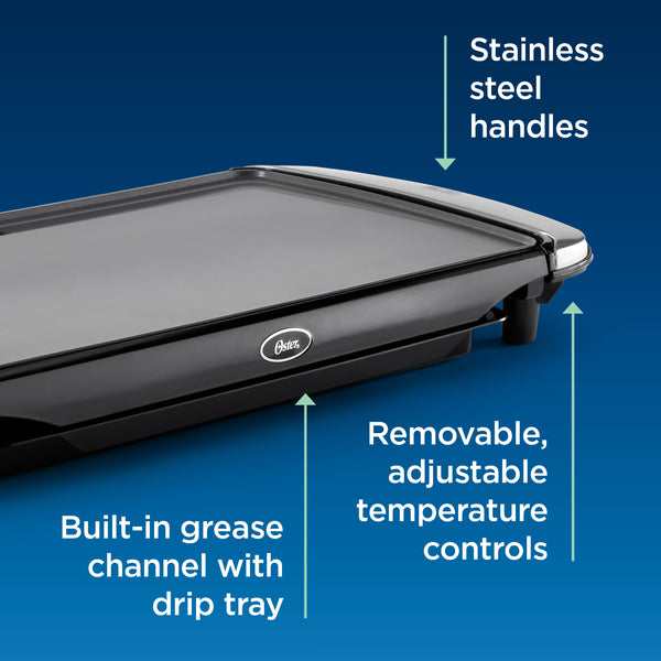 DiamondForce 10-Inch x 20-Inch Nonstick Electric Griddle with Warming Tray
